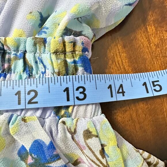 Misa Los Angeles Alona Mini Dress Floral Periwinkle Blue Women Medium - Picture 7 of 8